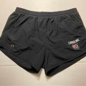 Under Armour Fly-By 3” Shorts Women Sz SM/M USC Carolina Gamecocks Black